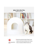 Load image into Gallery viewer, Igloo Cat Litter Box incl. litter scoop, White