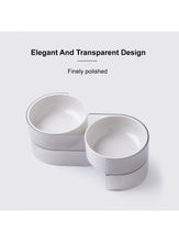 Load image into Gallery viewer, pidan "S-type" Tilted Cat Double Bowl