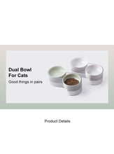 Load image into Gallery viewer, pidan "S-type" Tilted Cat Double Bowl