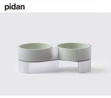 Load image into Gallery viewer, pidan "S-type" Tilted Cat Double Bowl
