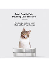 Load image into Gallery viewer, pidan &quot;S-type&quot; Tilted Cat Double Bowl
